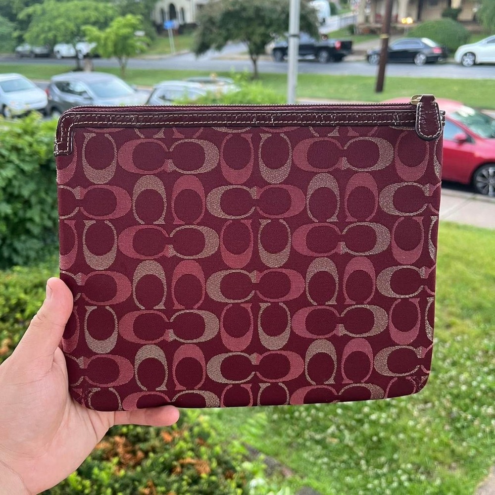 y2k 2000s Coach Red Signature Cs Monogram Padded IPad Case